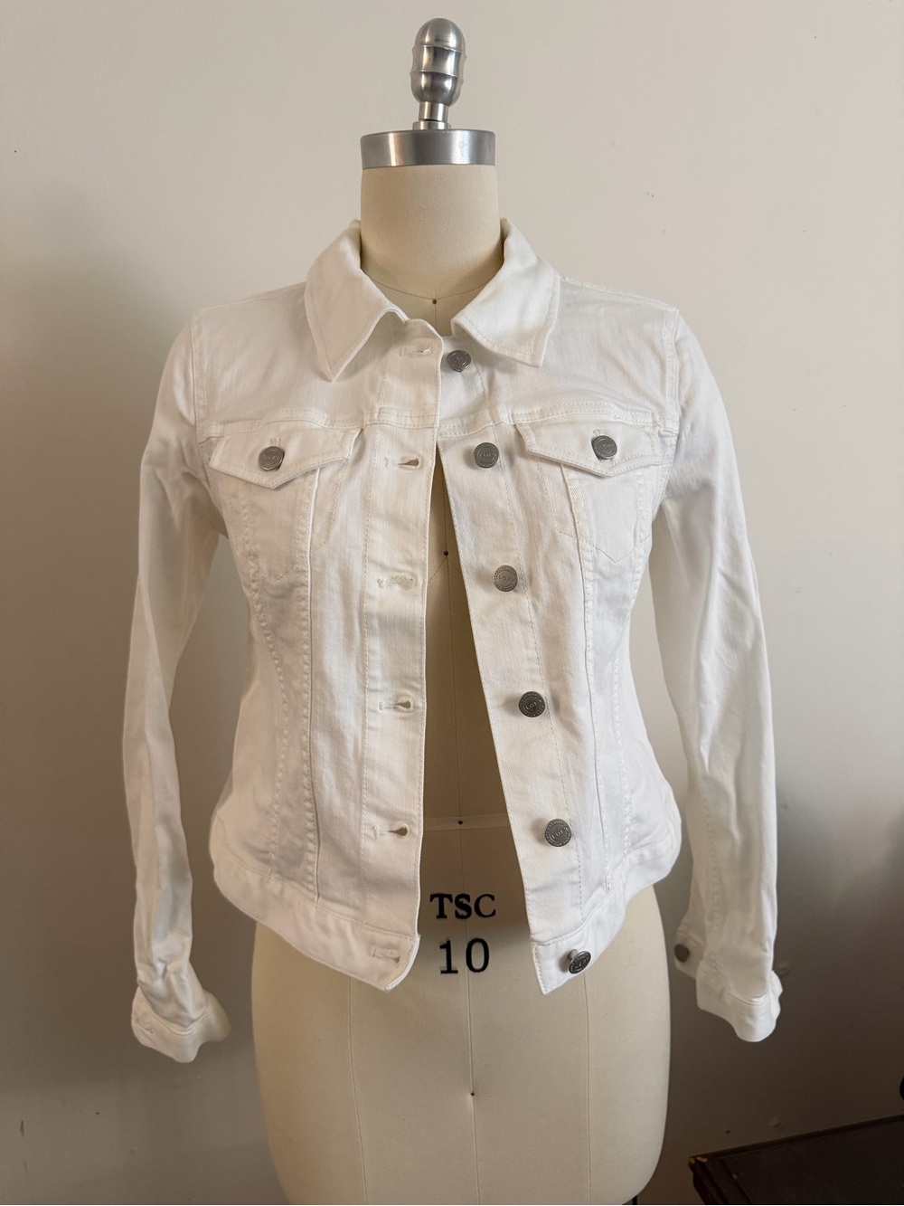 LOFT White Denim Jean Jacket